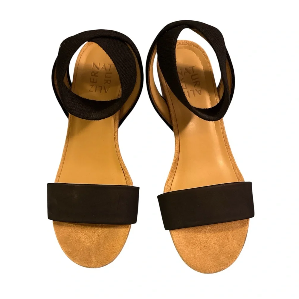 Classic Wedge Sandals with Elastic Ankle Strap